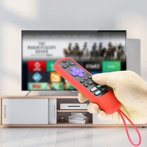 غطاء جهاز التحكم عن بعد TOKERSE لجهاز التحكم عن بعد Roku Steaming Stick/الصوت/Express/Premiere Remote - غطاء حافظة من السيليكون متوافق مع TCL Roku Smart TV Voice التحكم عن بعد مع حزام - أسود in Kuwait