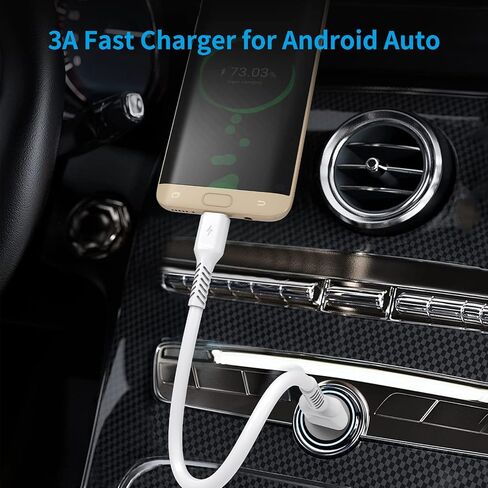 كابل Micro USB قصير بطول 1 قدم [5 حزم] USB 2.0 كابل شحن Micro USB سلك شاحن Android لهاتف Samsung Galaxy S7 Edge S6 J7 Note 5 LG Kindle Sony PS4 TV Stick الهواتف الذكية (أسود) in Kuwait