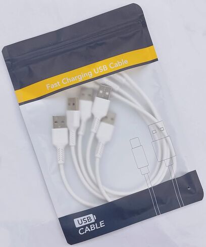 كابل Micro USB قصير بطول 1 قدم [5 حزم] USB 2.0 كابل شحن Micro USB سلك شاحن Android لهاتف Samsung Galaxy S7 Edge S6 J7 Note 5 LG Kindle Sony PS4 TV Stick الهواتف الذكية (أسود) in Kuwait
