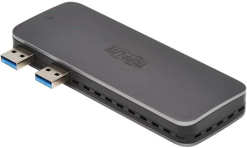 تريب لايت حاوية تخزين SSD خارجية مع كيبل USB-C لالعاب الكمبيوتر، M.2 NVMe وSATA SSD، نقل بيانات 10 جيجابايت في الثانية - ويندوز وماك او اس ولينكس - لا يتطلب برنامج، ضمان لمدة عام (U457-1M2-NVME-L) in Kuwait