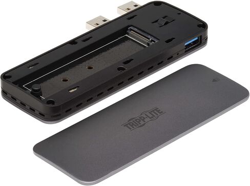 تريب لايت حاوية تخزين SSD خارجية مع كيبل USB-C لالعاب الكمبيوتر، M.2 NVMe وSATA SSD، نقل بيانات 10 جيجابايت في الثانية - ويندوز وماك او اس ولينكس - لا يتطلب برنامج، ضمان لمدة عام (U457-1M2-NVME-L) in Kuwait