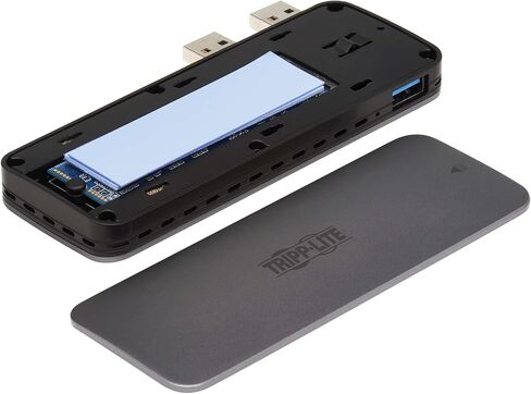 تريب لايت حاوية تخزين SSD خارجية مع كيبل USB-C لالعاب الكمبيوتر، M.2 NVMe وSATA SSD، نقل بيانات 10 جيجابايت في الثانية - ويندوز وماك او اس ولينكس - لا يتطلب برنامج، ضمان لمدة عام (U457-1M2-NVME-L) in Kuwait