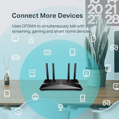 راوتر واي فاي ذكي TP-Link Wifi 6 AX1500 (Archer AX10) 802.11ax، راوتر AX ثنائي النطاق، تشكيل الشعاع، OFDMA، MU-MIMO، أدوات الرقابة الأبوية، يعمل مع Alexa (متجدد) in Saudi Arabia