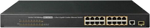 Lorex 16 Port PoE+ Switch for IP Security Camera Systems, Power Over Ethernet Switch for High Speed Transmission, Adds 16 Channels to Existing NVR, 220W Total Power, 1 Gigabit in Saudi Arabia