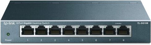 TP-Link 8 Port Gigabit Ethernet Network Switch | Ethernet Splitter | Sturdy Metal w/ Shielded Ports | Plug-and-Play | Traffic Optimization | Unmanaged (TL-SG108) (Renewed) in Saudi Arabia