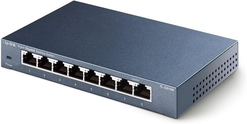 TP-Link 8 Port Gigabit Ethernet Network Switch | Ethernet Splitter | Sturdy Metal w/ Shielded Ports | Plug-and-Play | Traffic Optimization | Unmanaged (TL-SG108) (Renewed) in Saudi Arabia