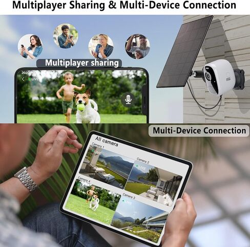 Magnetic Security Cameras Wireless Outdoor - Home Battery Powered WiFi Camera 2K Video/Color Night Vision/AI Motion Detection Siren Alarm and Spotlight 2-Way Audio Waterproof SD/Cloud (Black(2pcs)) in Saudi Arabia