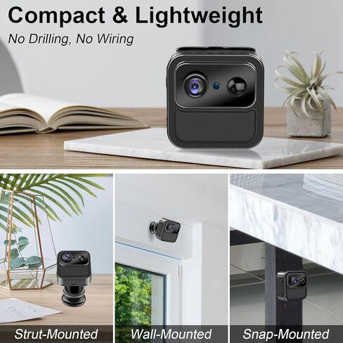 ZTCOLIFE Mini Camera Spy Wireless, 4K Security Camera Indoor Wireless 100 Days Standby, Hidden Camera for Home Security, 140° Wide Angle Small Camera with Night Vision Motion Detection in Kuwait