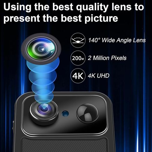 ZTCOLIFE Mini Camera Spy Wireless, 4K Security Camera Indoor Wireless 100 Days Standby, Hidden Camera for Home Security, 140° Wide Angle Small Camera with Night Vision Motion Detection in Kuwait