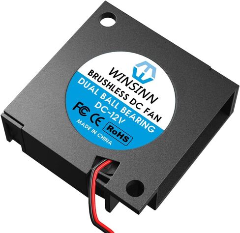 WINSINN 30mm Blower Fan 12V, Micro 12 Volt Fans Blower 3010 Dual Ball Bearing, 30mmx10mm 2PIN (Pack of 2Pcs) in Kuwait