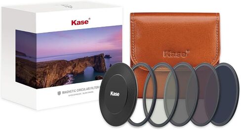 Kase Wolverine 77mm Pro ND Kit II Magnetic Shockproof Tempered Optical Glass Filter Includes Magnetic CPL ND8 ND64 ND1000 Lens Cap & Case 77 in Saudi Arabia