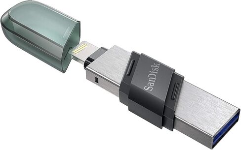 محرك فلاش فليب من سانديسك 64 Gb اي اكس باند، USB 3.1 الجيل الاول لايفون/ ايباد -Sdix90N 064G Gn6Nn-256 اسود - Sdix90N 064G Gn6Nn in Saudi Arabia