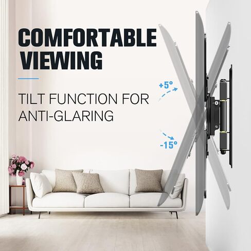 Mounting Dream TV Wall Mount for Most 26-55" TVs, TV Mount Full Motion with Swivel Articulating Arm, Perfect Center Design Wall Mount TV Bracket, up to VESA 400x400mm and 77 lbs Loading MD2418-MX in Kuwait