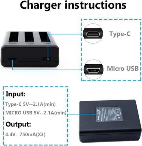 بطارية من قطعتين لكاميرا انستا 360 X3 وقاعدة شحن لكاميرا انستا 360 X3 360 1800mAh بطارية انستا 360 × 3 in Kuwait