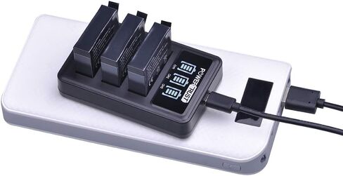 بطارية PowerTrust 3 قطع AHDBT-401 لكاميرا Gopro Hero 4 AHDBT401 AHDBT-401 بطارية رقمية AHDBT 401 وشاحن USB ثلاثي المنافذ LED لكاميرا GoPro Hero4 HERO4 in Saudi Arabia