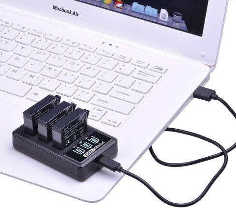 بطارية PowerTrust 3 قطع AHDBT-401 لكاميرا Gopro Hero 4 AHDBT401 AHDBT-401 بطارية رقمية AHDBT 401 وشاحن USB ثلاثي المنافذ LED لكاميرا GoPro Hero4 HERO4 in Saudi Arabia