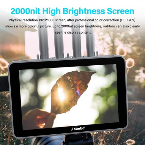 Shimbol ZO600M شاشة مراقبة ميدانية للكاميرا 5.5 بوصة 1000 nit DSLR مع جهاز إرسال أو استقبال لاسلكي مجاني وتسجيل فيديو HDR وتشغيله بزمن وصول منخفض in Kuwait