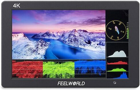 شاشة المراقبة الميدانية Feel WORLD T7 Plus مقاس 7 بوصات ثلاثية الأبعاد LUT على الكاميرا مع إدخال/إخراج HDMI 4K IPS 1920x1200 غطاء ألومنيوم متين in Saudi Arabia