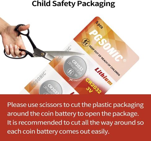 PGSONIC CR2032 3V Lithium Battery (5pcs) in Saudi Arabia