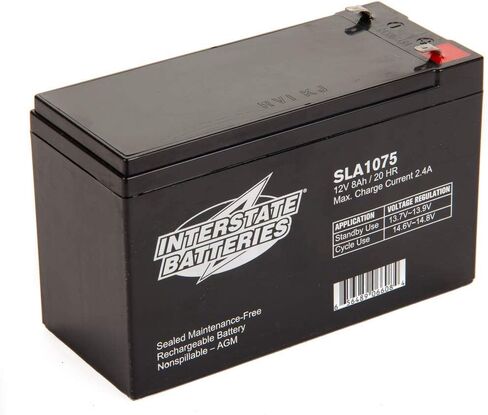 Interstate Batteries 12V 5Ah Battery (SLA1055) - SLA/AGM Replacement Battery for Alarm Systems, Security, Garage Door Openers for Chamberlain, Genie, Liftmaster, Craftsman, Workhorse (F1 Terminals) in Saudi Arabia