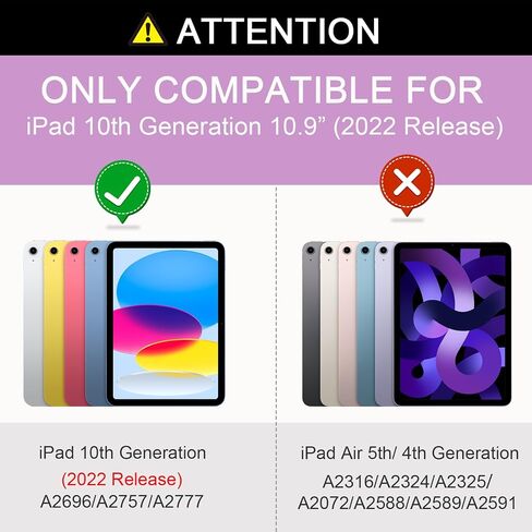 حافظة Zonefoker لجهاز iPad الجيل العاشر 2022، وغطاء حماية iPad 10 Gen 10.9 بوصة مع حامل قلم رصاص، وحامل عرض متعدد الزوايا، وتصميم الجيب، وحافظات جلدية قابلة للطي للنساء والرجال، أزرق رخامي in Saudi Arabia
