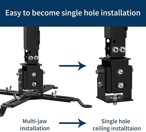 جسيبا حامل جهاز عرض يثبت على الحائط او السقف مع ارتفاع قابل للتعديل واذرع قابلة للتمديد لجهاز عرض مختلف الاحجام (اسود) in Kuwait