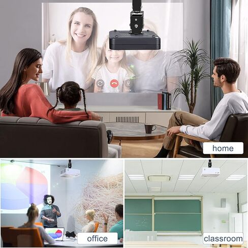 جسيبا حامل جهاز عرض يثبت على الحائط او السقف مع ارتفاع قابل للتعديل واذرع قابلة للتمديد لجهاز عرض مختلف الاحجام (اسود) in Kuwait