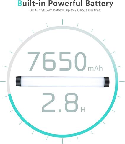 SOONWELL MT1 مصباح فيديو RGB LED مقاوم للماء وقابل لإعادة الشحن ومضاد للماء وقابل لإعادة الشحن، ضوء LED عاكس للضوء، CRI 96+، TLCI 97+ مع بطارية مدمجة 7650 مللي أمبير في الساعة وتحكم عن طريق التطبيق in Kuwait