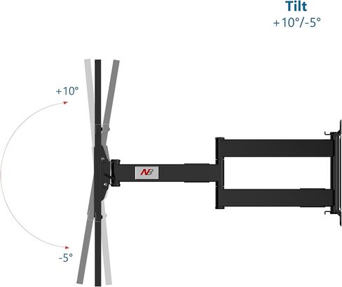 NB North Bayou Heavy Duty TV Wall Mount Double Arms Articulating Swivel TV Bracket for Most 75"-110 inch LED LCD OLED TVs VESA Compatible Hold up to 200 lbs Wall Bracket SP5 in Kuwait