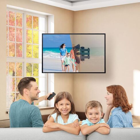 حامل جدار تلفزيون PERLESMITH لأجهزة تلفزيون وشاشات مسطحة أو منحنية مقاس 13-42 بوصة، حامل حائط تلفزيون كامل الحركة مع أذرع مفصلية يمتد إمالة دوارة، دعامة تلفزيون زاوية بحد أقصى VESA 200 × 200 مم حتى 44 رطل، PSSFK1 in Kuwait