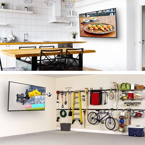 حامل جدار تلفزيون PERLESMITH لأجهزة تلفزيون وشاشات مسطحة أو منحنية مقاس 13-42 بوصة، حامل حائط تلفزيون كامل الحركة مع أذرع مفصلية يمتد إمالة دوارة، دعامة تلفزيون زاوية بحد أقصى VESA 200 × 200 مم حتى 44 رطل، PSSFK1 in Kuwait