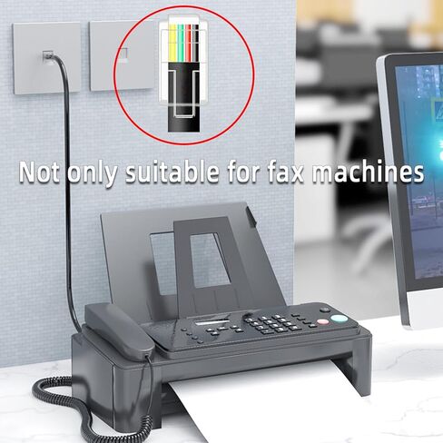 أسلاك هاتف SOTESIN للهواتف الأرضية بطول 25 قدمًا 𝐏𝐡𝐨𝐧𝐞 𝐄𝐱𝐭𝐞𝐧𝐬𝐢𝐨𝐧 𝐂𝐨𝐫𝐝 مع قابس RJ11 ومقرنات مدمجة في الخط in Kuwait