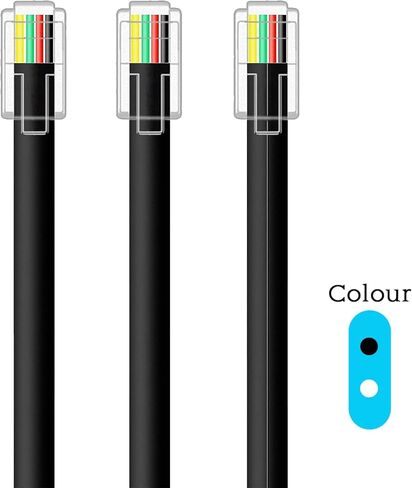 أسلاك هاتف SOTESIN للهواتف الأرضية بطول 25 قدمًا 𝐏𝐡𝐨𝐧𝐞 𝐄𝐱𝐭𝐞𝐧𝐬𝐢𝐨𝐧 𝐂𝐨𝐫𝐝 مع قابس RJ11 ومقرنات مدمجة في الخط in Kuwait