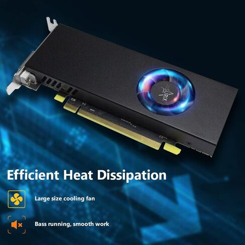 بطاقة رسومات AISURIX RX 550 سعة 4 جيجابايت، بطاقة فيديو كمبيوتر LP GDDR5 128 بت مع منافذ HDMI/DVI، بطاقة رسومات DirectX 12 PCI Express 3.0X8 GPU لأجهزة الكمبيوتر الشخصية للألعاب (النمط 2) in Kuwait