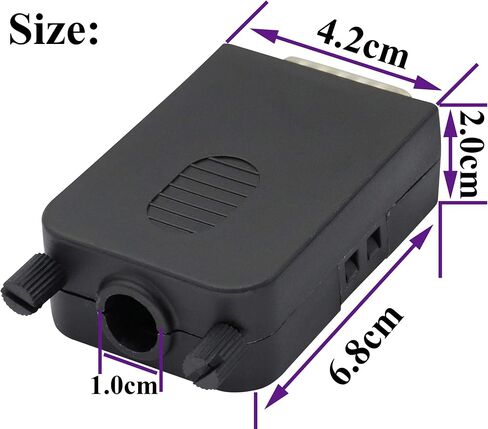 DB15 Screw Terminal Block Adapter D-SUB 15 Pin 2 Row DB15 Male to 16 Pin/Way Female Serial Terminal Breakout Board Connector Signal Module with case (2Pcak/Male) in Kuwait