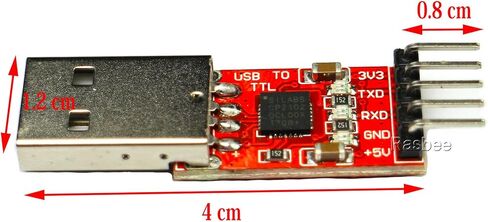 Aihjcnele USB إلى TTL Module CP2102 USB 2.0 إلى محول وحدة الواجهة التسلسلية UART STC Downloader 3.3V 5V 5PIN MCU برمجة تعمل لنظام التشغيل Windows 8/7/Vista/XP مع أسلاك توصيل لـ Arduino in Kuwait