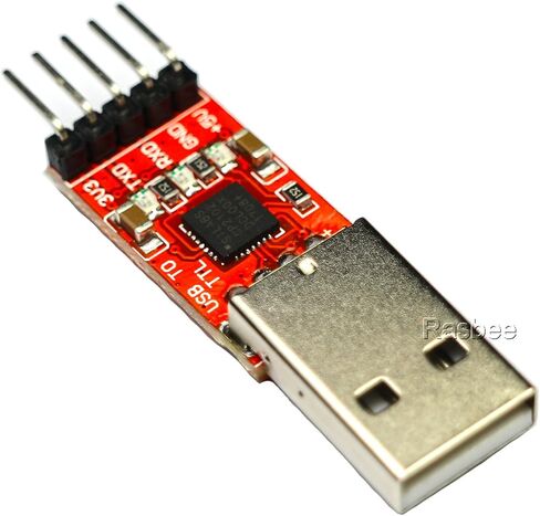 Aihjcnele USB إلى TTL Module CP2102 USB 2.0 إلى محول وحدة الواجهة التسلسلية UART STC Downloader 3.3V 5V 5PIN MCU برمجة تعمل لنظام التشغيل Windows 8/7/Vista/XP مع أسلاك توصيل لـ Arduino in Kuwait