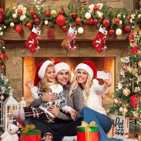 Dudaacvt 7x5ft Christmas Photography Backdrops Christmas Fireplace Decoration Background Family Party Birthday Baby Shower Decoration Photo Booth Props D469 in Kuwait