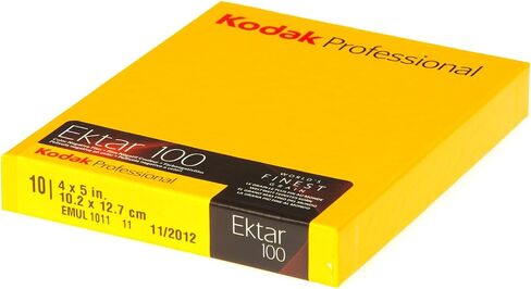 فيلم كوداك 158 7484 بروفيشنال إيكتار السالبة لونية ISO 100، 4 × 5 بوصة، 10 شرائح (أصفر) in Saudi Arabia
