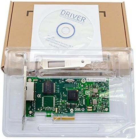 Jeirdus مع مجموعة شرائح Intel 82580 I340-T2 E1G44HT محول شبكة جيجابت إيثرنت 1G (NIC)، منافذ RJ45 نحاسية مزدوجة، PCI Express 2.0 X4 in Kuwait