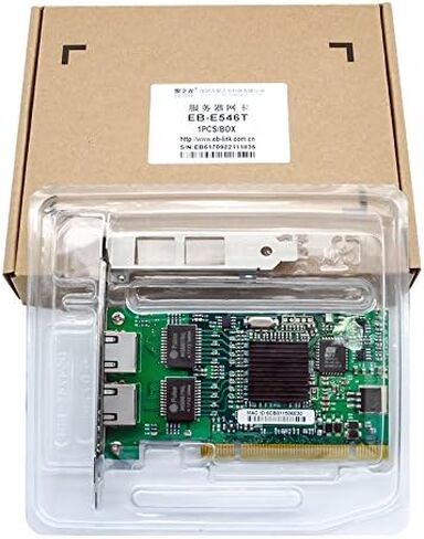 Jeirdus مع مجموعة شرائح Intel 82580 I340-T2 E1G44HT محول شبكة جيجابت إيثرنت 1G (NIC)، منافذ RJ45 نحاسية مزدوجة، PCI Express 2.0 X4 in Kuwait
