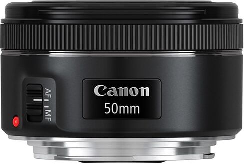عدسة Canon EF 50mm f/1.8 STM Prime + ذاكرة سعة 128 جيجابايت + مرشح للأشعة فوق البنفسجية + حقيبة عدسة + مقبض + المزيد (مجموعة مكونة من 18 قطعة) (متجددة) in Saudi Arabia