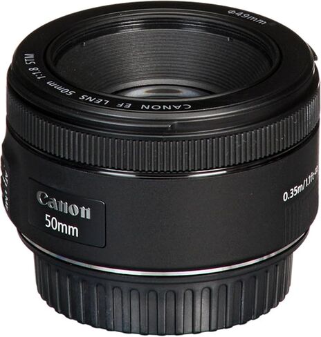 عدسة Canon EF 50mm f/1.8 STM Prime + ذاكرة سعة 128 جيجابايت + مرشح للأشعة فوق البنفسجية + حقيبة عدسة + مقبض + المزيد (مجموعة مكونة من 18 قطعة) (متجددة) in Saudi Arabia