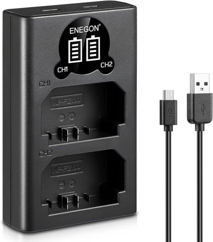شاحن USB ENEGON NP-FZ100 LED لبطارية Sony NP-FZ100، متوافق تمامًا مع Sony Alpha 9/Alpha 9R/Alpha 9S، Sony A9/A9R Sony A73/A7R3، Sony A7III/A7RIII/A7RIV/A7C، Sony A6600. in Kuwait
