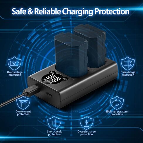 شاحن USB ENEGON NP-FZ100 LED لبطارية Sony NP-FZ100، متوافق تمامًا مع Sony Alpha 9/Alpha 9R/Alpha 9S، Sony A9/A9R Sony A73/A7R3، Sony A7III/A7RIII/A7RIV/A7C، Sony A6600. in Kuwait