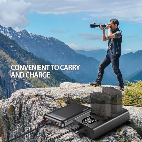 شاحن USB ENEGON NP-FZ100 LED لبطارية Sony NP-FZ100، متوافق تمامًا مع Sony Alpha 9/Alpha 9R/Alpha 9S، Sony A9/A9R Sony A73/A7R3، Sony A7III/A7RIII/A7RIV/A7C، Sony A6600. in Kuwait