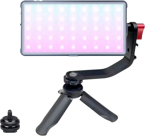 مصباح فيديو Nkmooxe T12 RGB، ضوء كاميرا RGB محمول، بطارية مدمجة 4000 مللي أمبير في الساعة، 360 لون كامل 21 تأثير ضوئي، لوحة LED 2500-9000K مع هيكل من سبائك الألومنيوم in Kuwait