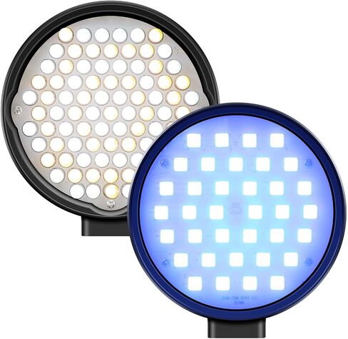GVM 2-Pack RGB Video Light, 3000mAh Double Sided RGB & Bi-Color Portable Camera Light with Microphone Stand 0-360 Full Color CRI 97+ 2700K-6500K Rechargeable Video Lights for Video Recording in Saudi Arabia