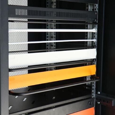 خزائن من راك اي تي 1U 19 انش، حشية هيكل فارغة بفتحات تهوية لوحة ستيل سوداء، خادم شبكة الإنترنت مركز بيانات الشبكة السحابية، فاصل مشقوق للتهوية، أقسام لوحة تثبيت، عبوة من قطعتين in Kuwait