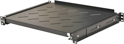 Navepoint Sliding Rack Vented Server Shelf 1U 19 Inch 4 Post Rack Mount 13.75 Inches (350mm) Deep Set of 2 Black in Saudi Arabia
